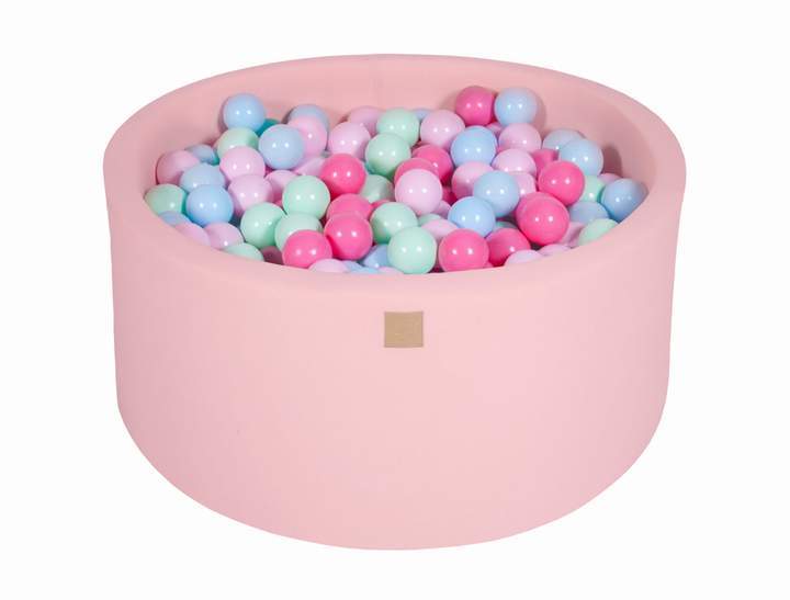 Ballenbak Rond 300 ballen 90x40 cm Licht Roze: Mint, Babyblauw, Licht Roze, Roze