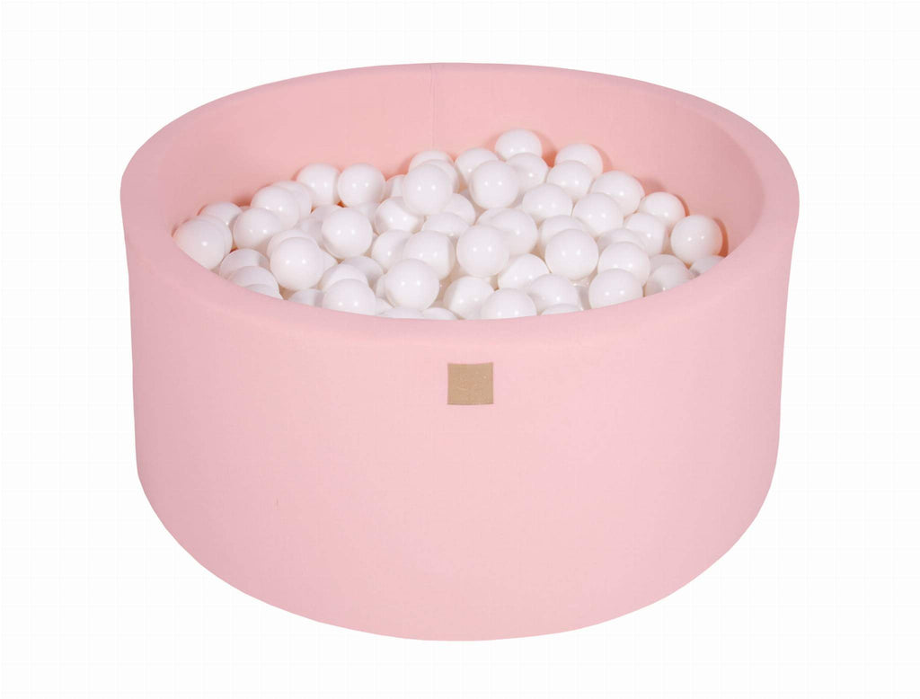 Ballenbak Rond 300 ballen 90x40 cm Licht Roze:, Wit