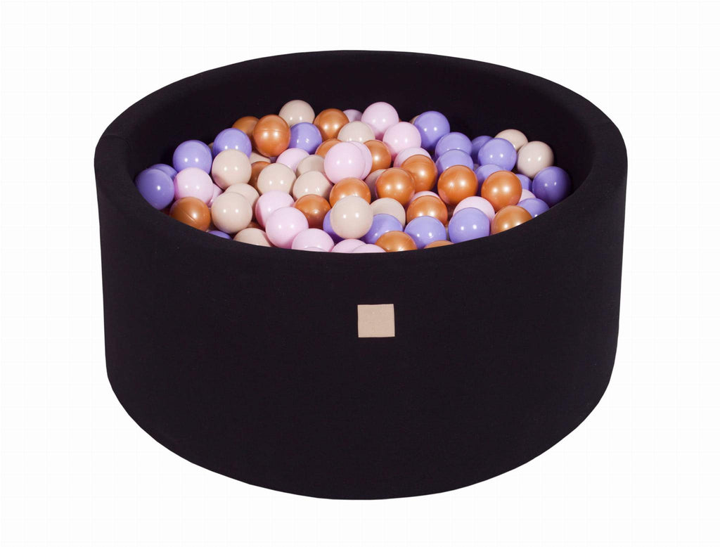 Ballenbak Rond 300 ballen 90x40 cm Zwart: Goud, Beige, Roze, Lila